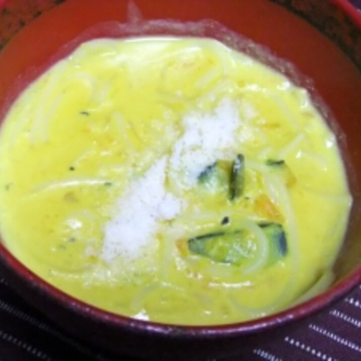 トロ～とカボチャ豆乳ポタージュ★スープスパ